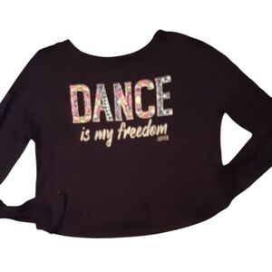 Size 16 girls Dance is my freedom active wear top